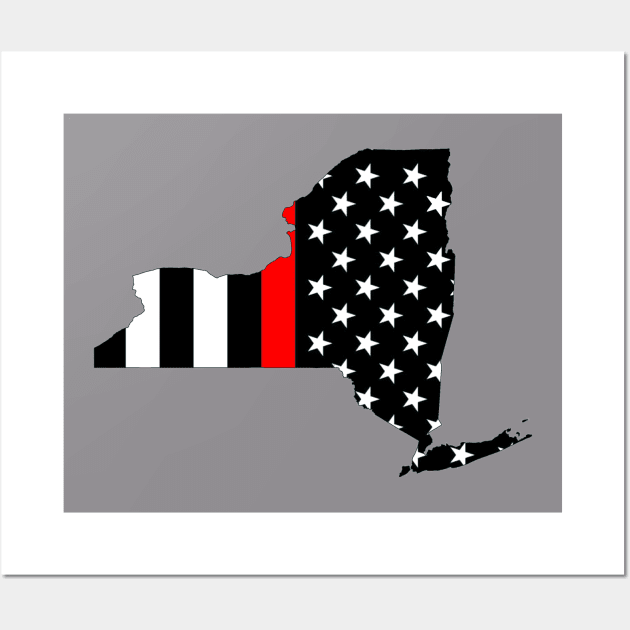 New York Thin Red Line Wall Art by EastEndDesigns